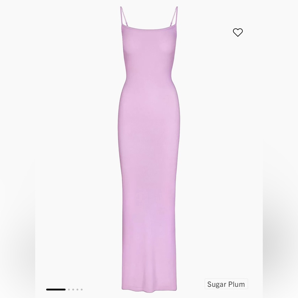 SKIMS Soft Lounge Long Slip Dress Sugar Plum Maxi Length Size Large NWT